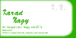 karad nagy business card